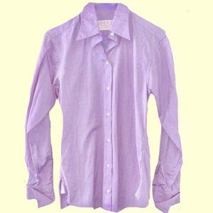 Thomas Pink Women Button Down Shirt Purple Lavender Size 12 French Cuffs